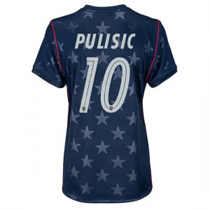 Yhdysvallat Christian Pulisic #10 Jalkapallovaatteet Naisten Vieraspaita MM-kisat 2026 Lyhythihainen